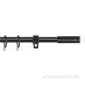 Black Color Cylinder Rhombus Curtain Rod
